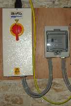 picture of an installed  main electrical isolator and RCD unit